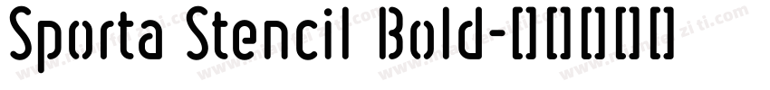 Sporta Stencil Bold字体转换